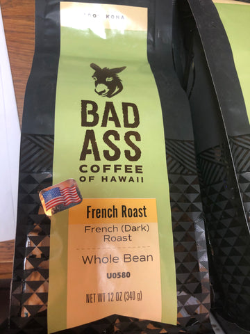 100% Kona French Roast 12 oz whole bean
