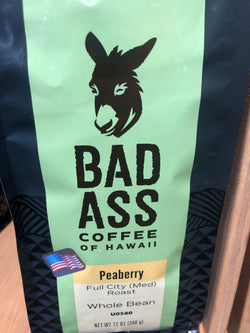 100% Kona Peaberry 12 oz whole bean