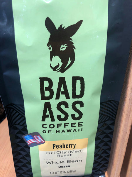 100% Kona Peaberry 12 oz whole bean